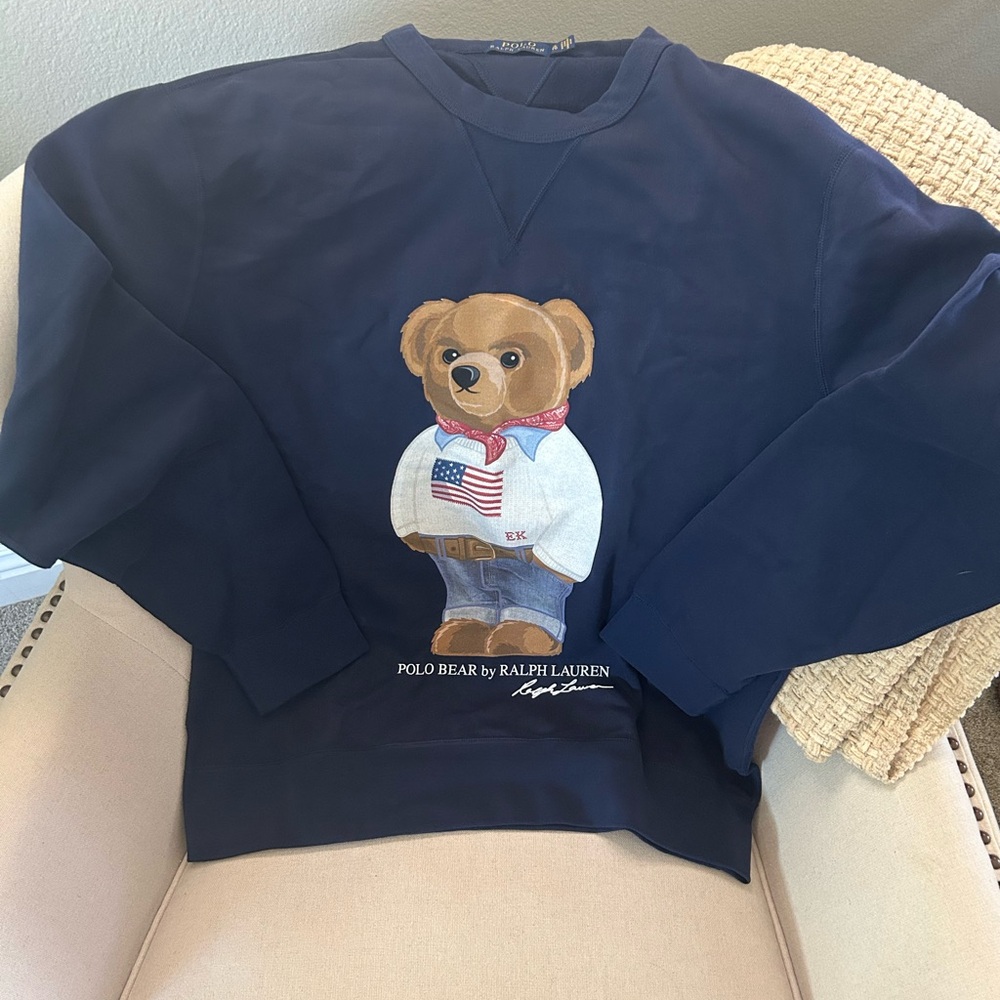 Men’s Ralph Lauren Fleece Crewneck Polo Bear Sweatshirt